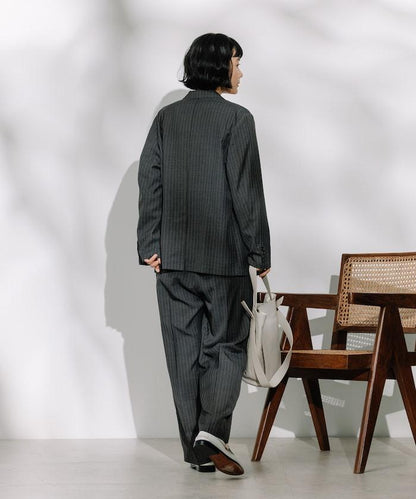 亞麻觸感 褶皺 寬鬆褲