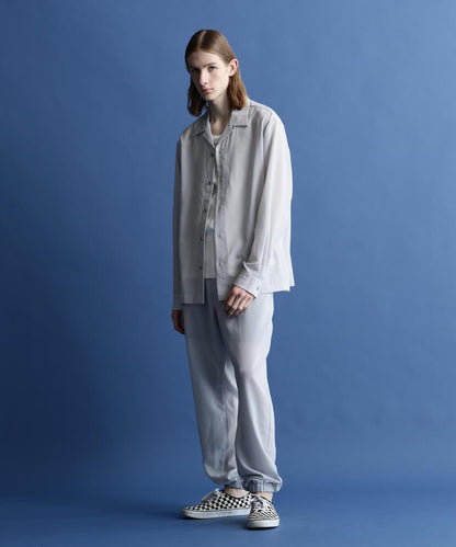 SLUB CHIFFON PANTS/亞麻紗雪紡褲
