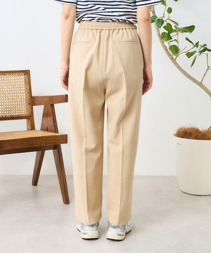 亞麻觸感 褶皺 寬鬆褲