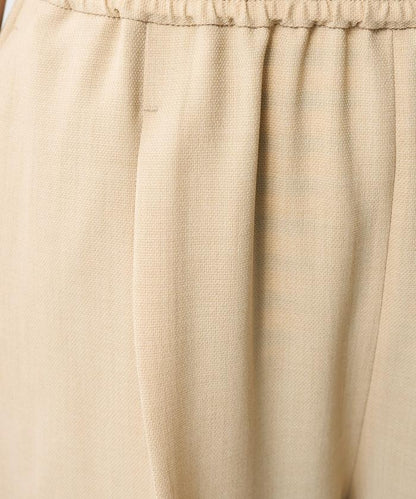 亞麻觸感 褶皺 寬鬆褲