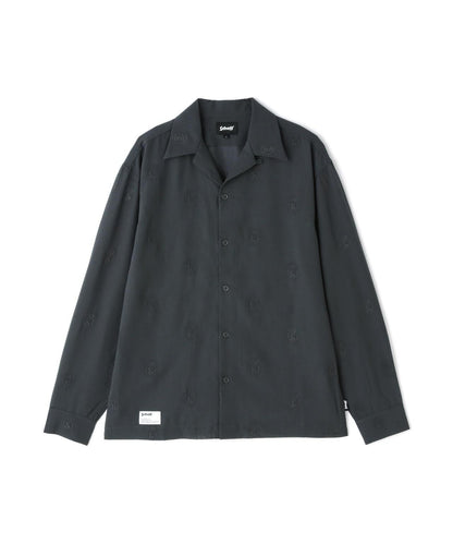 SLUB CHIFFON 長袖襯衫 "家族紋章"
