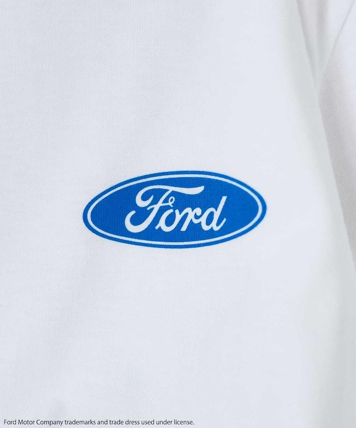 Ford 背景圖案印花T恤