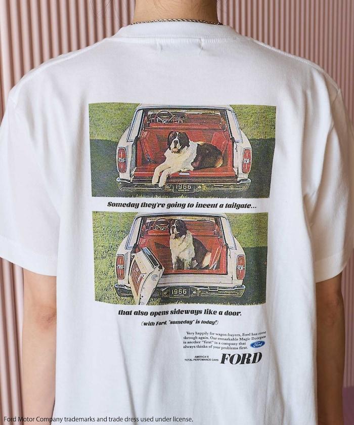 Ford 背景圖案印花T恤