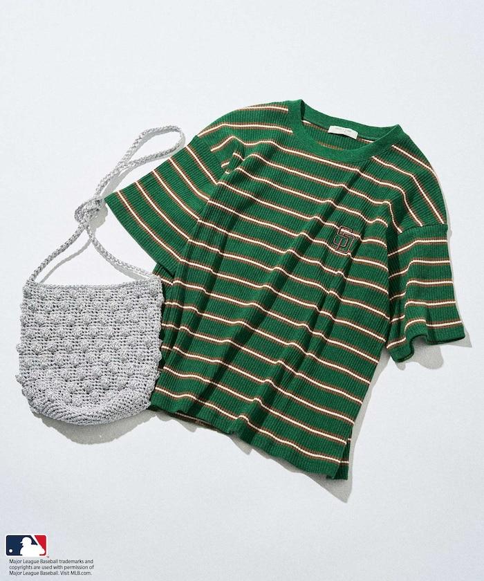 MLB 多色條紋針織T恤
