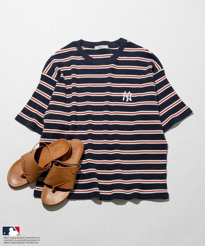 MLB 多色條紋針織T恤