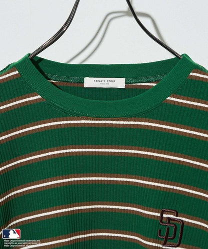 MLB 多色條紋針織T恤