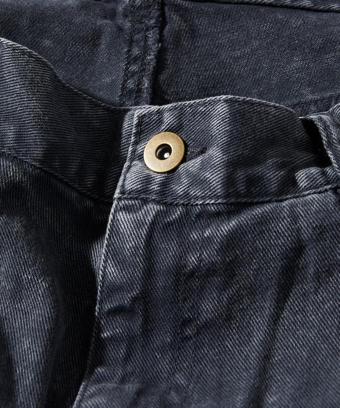 寬鬆直筒 雙膝異色牛仔褲