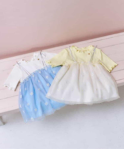 花朵刺繡拼接蕾絲上衣