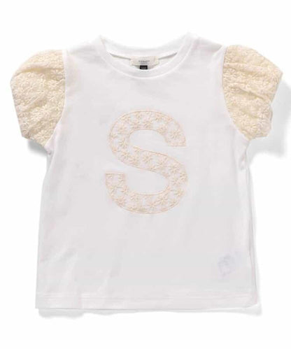 繫帶刺繡標誌T恤