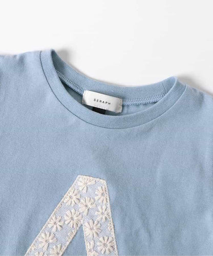 繫帶刺繡標誌T恤