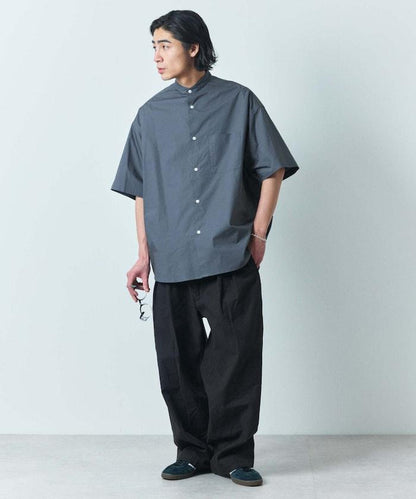 Relax Fit 舒適版型 立領 短袖 襯衫 【限定推出】