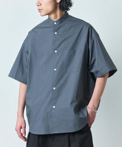 Relax Fit 舒適版型 立領 短袖 襯衫 【限定推出】