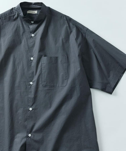 Relax Fit 舒適版型 立領 短袖 襯衫 【限定推出】