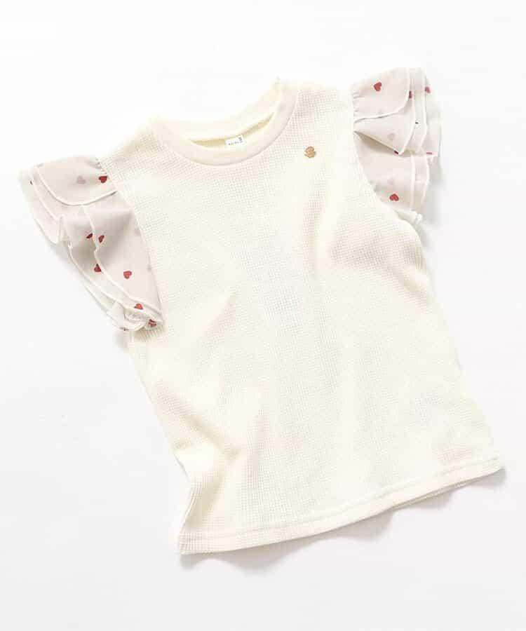 華夫餅蕾絲荷葉邊T恤