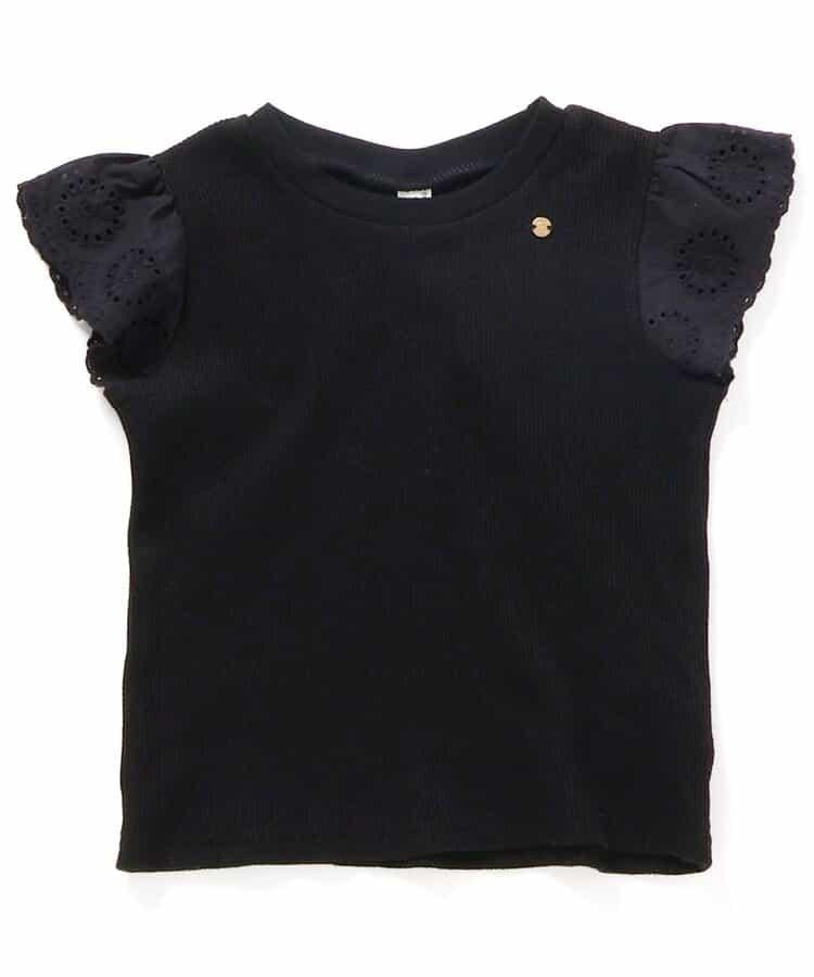 華夫餅蕾絲荷葉邊T恤