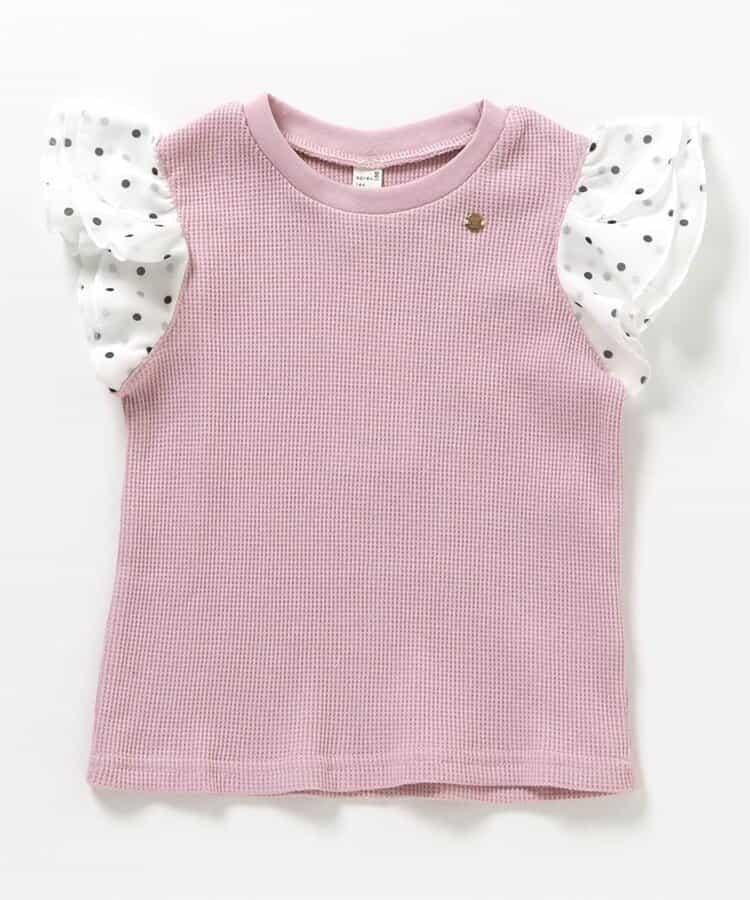 華夫餅蕾絲荷葉邊T恤