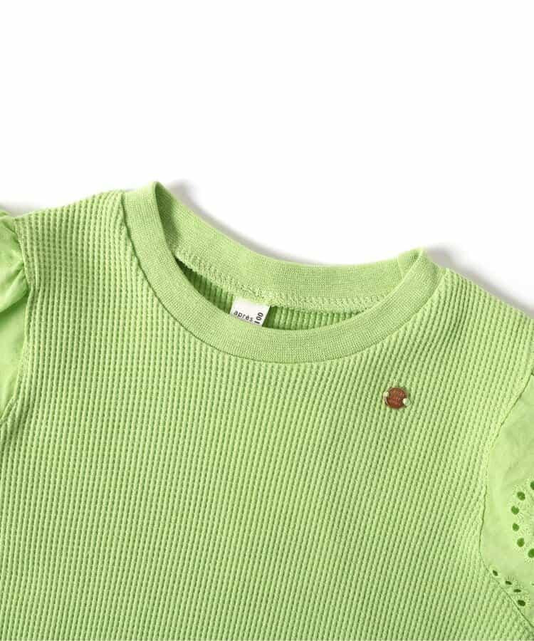 華夫餅蕾絲荷葉邊T恤