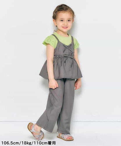 華夫餅蕾絲荷葉邊T恤