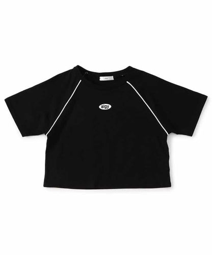 金屬logo拉鍊Raglan T-shirt