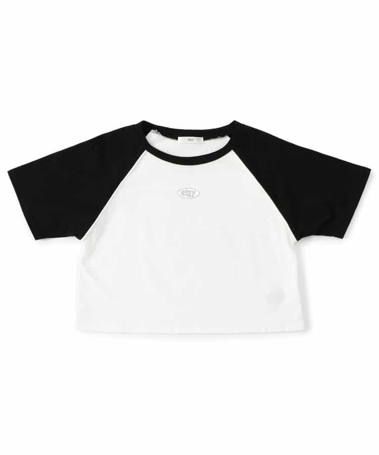 金屬logo拉鍊Raglan T-shirt