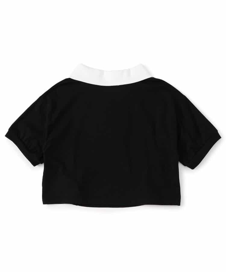 前拉鍊收褶T-shirt