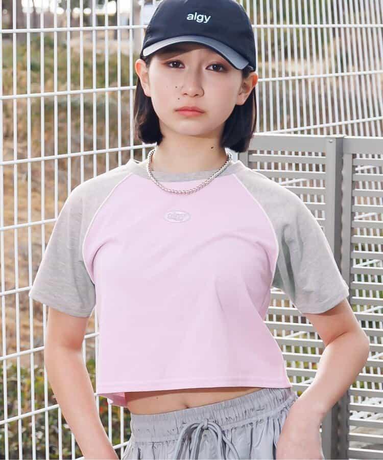 金屬logo拉鍊Raglan T-shirt