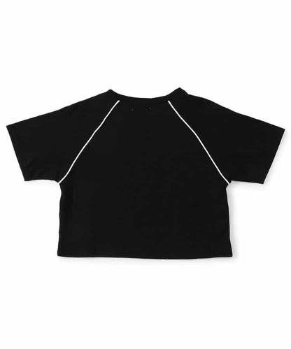 金屬logo拉鍊Raglan T-shirt