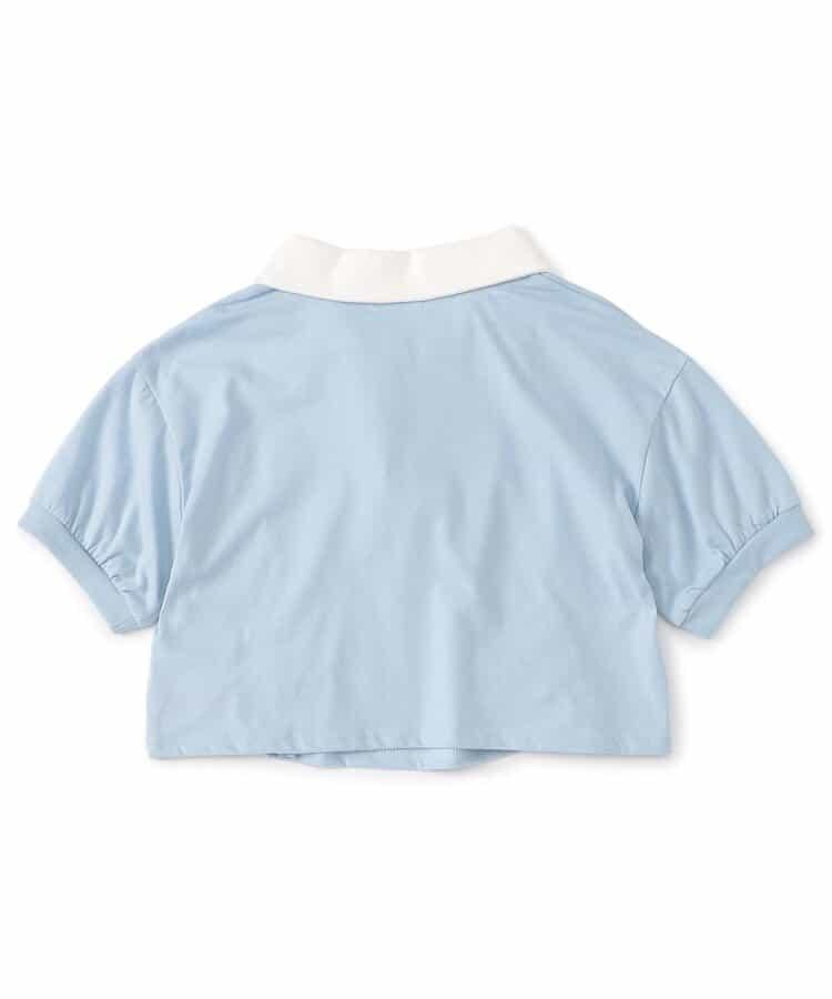 前拉鍊收褶T-shirt