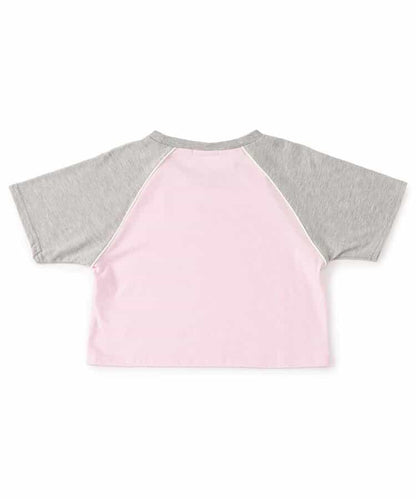 金屬logo拉鍊Raglan T-shirt
