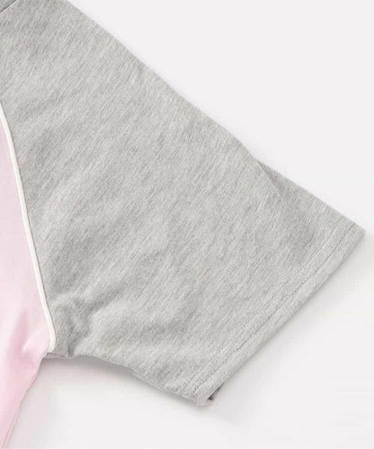 金屬logo拉鍊Raglan T-shirt