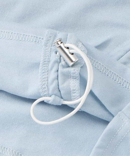 前拉鍊收褶T-shirt