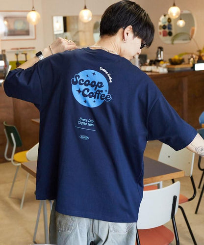 Scoop Coffee×FREAK'S STORE 聯名 大尺寸 後背印花 T恤