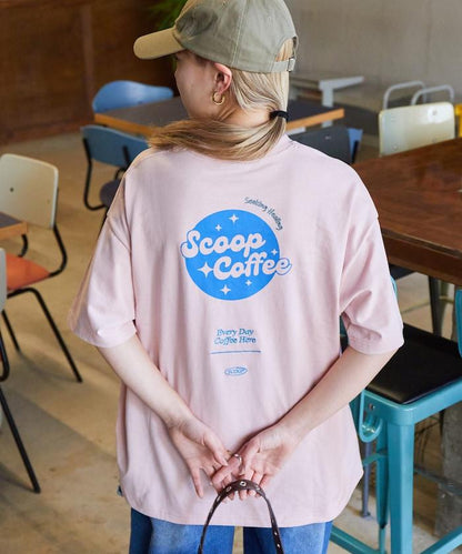 Scoop Coffee×FREAK'S STORE 聯名 大尺寸 後背印花 T恤