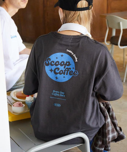 Scoop Coffee×FREAK'S STORE 聯名 大尺寸 後背印花 T恤