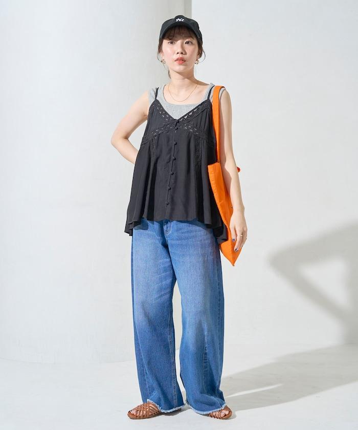 印度人造絲香緞蕾絲吊帶背心