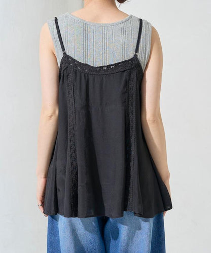 印度人造絲香緞蕾絲吊帶背心