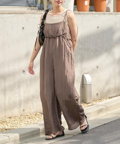 水洗處理 褶邊 增厚 揹帶褲