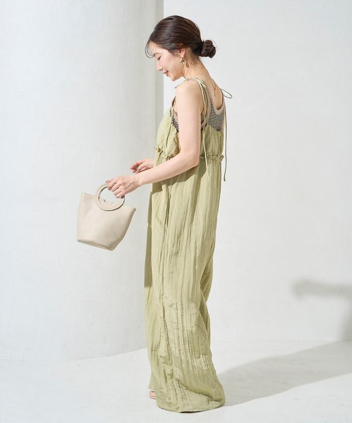 水洗處理 褶邊 增厚 揹帶褲