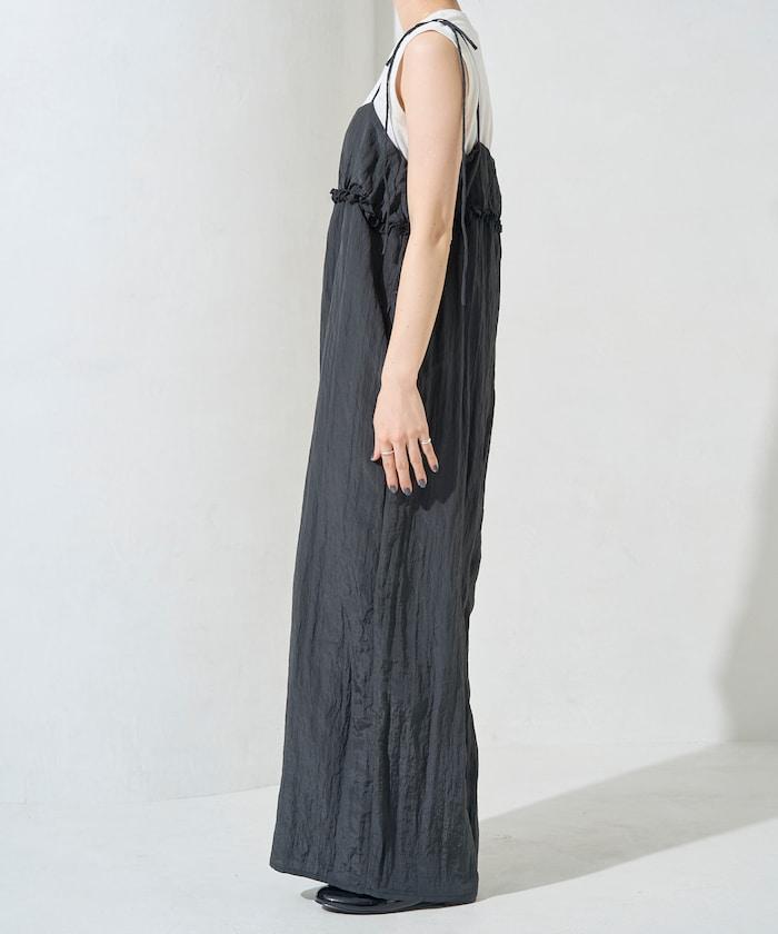 水洗處理 褶邊 增厚 揹帶褲