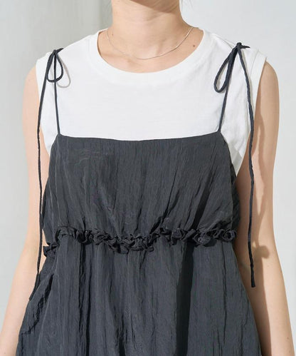 水洗處理 褶邊 增厚 揹帶褲