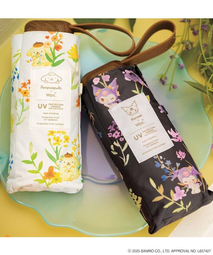 《三麗歐》遮光 水彩花卉 迷你 晴雨兼用 摺疊雨傘