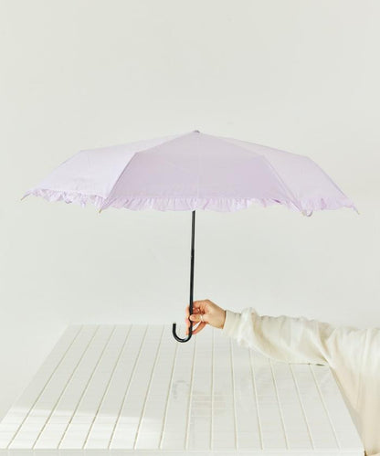 遮光經典荷葉邊 迷你 晴雨兩用 摺疊雨傘