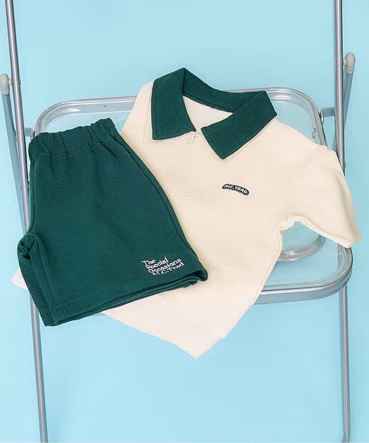 半拉鍊套裝 4分褲