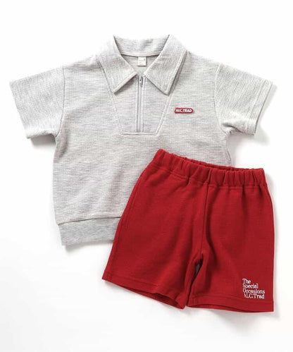 半拉鍊套裝 4分褲