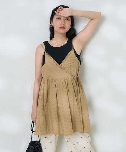 印度蕾絲蕾絲細肩帶上衣