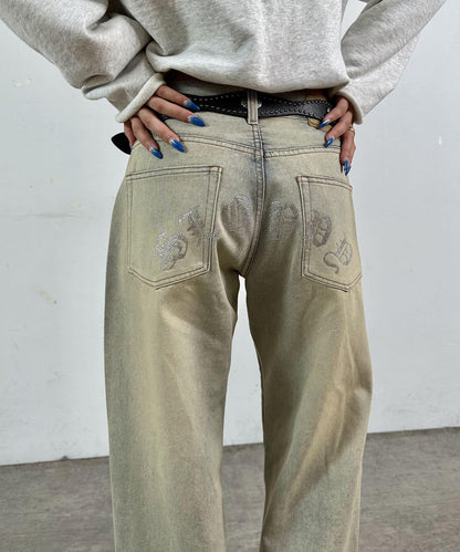 【SLOPPY/斯洛比】水鑽低腰牛仔褲