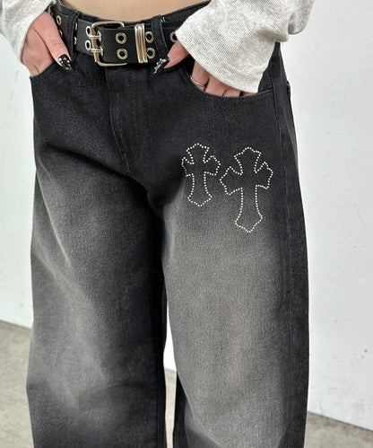 【SLOPPY/斯洛比】水鑽低腰牛仔褲