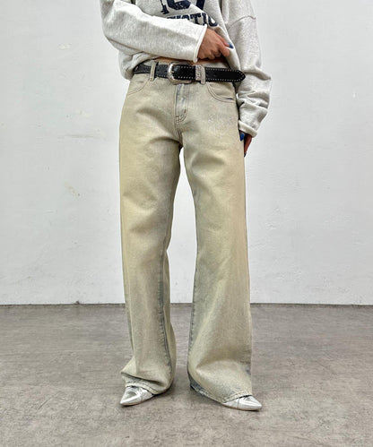 【SLOPPY/斯洛比】水鑽低腰牛仔褲