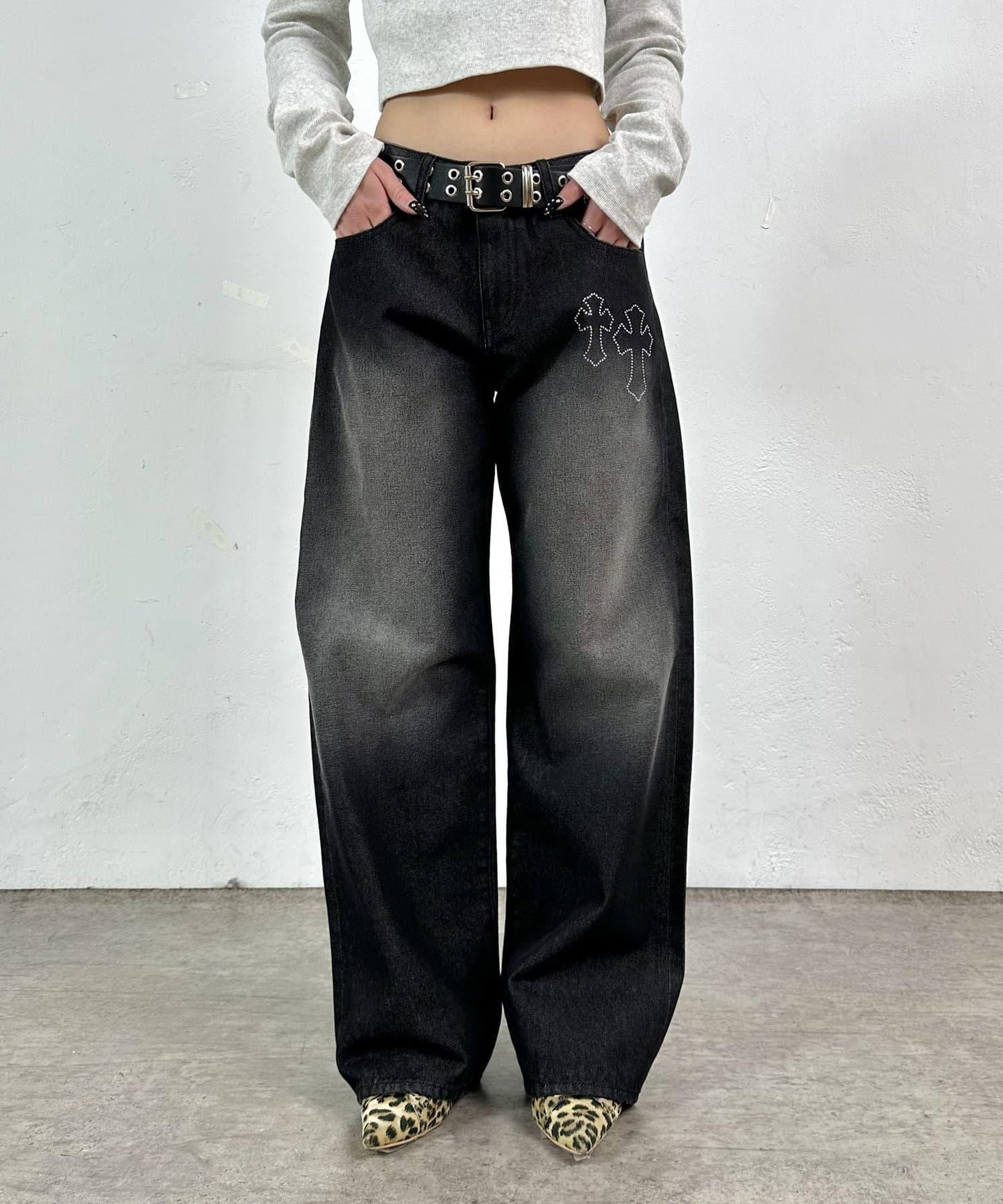 【SLOPPY/斯洛比】水鑽低腰牛仔褲