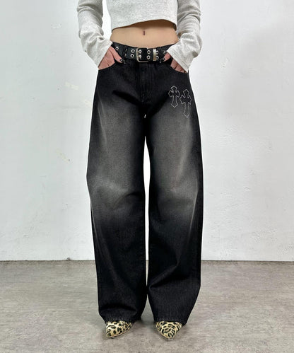 【SLOPPY/斯洛比】水鑽低腰牛仔褲